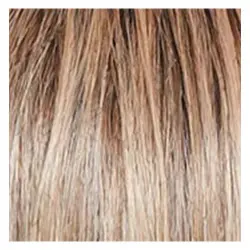 A close up view of a blonde hair.