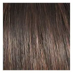 A close up view of a dark brown hair.